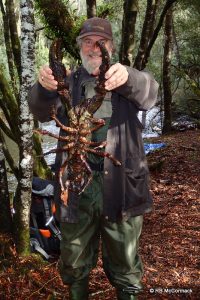 Rob McCormack with a Giant Tasmanian Lobster Astacopsis gouldi